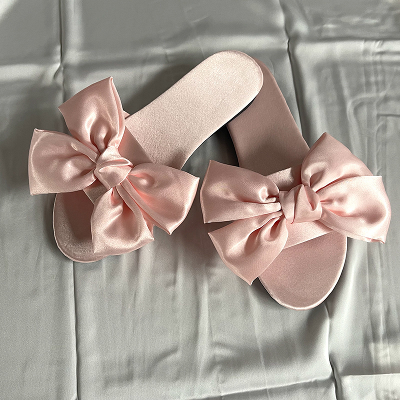 Bride Wedding Hand Gift Silk Joyful Red Bow Tie Shoes - Image 2