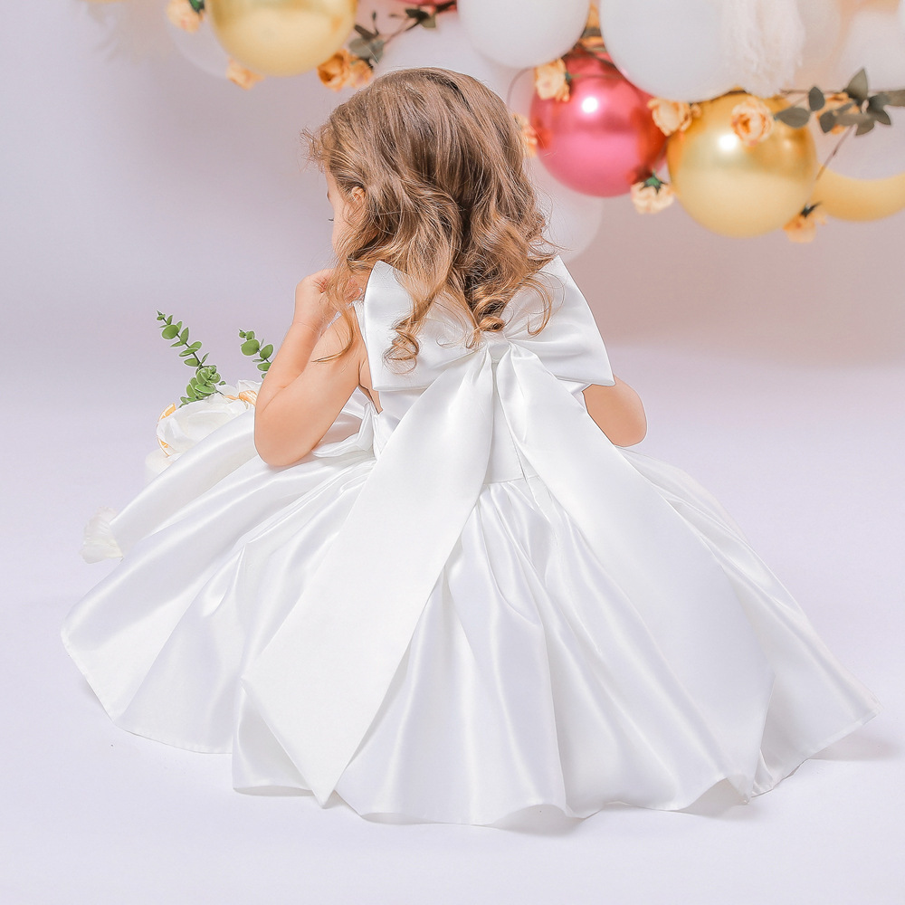 Birthday Dress Big Bow Flower Girl Wedding Dress Dress - Image 7