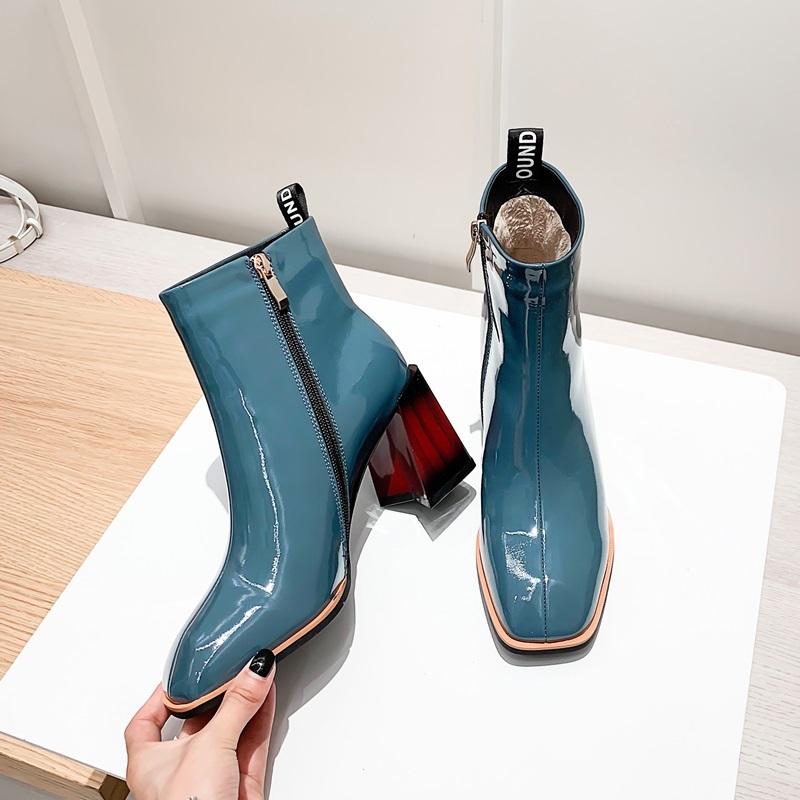 Women's cowhide ankle boots - Image 7