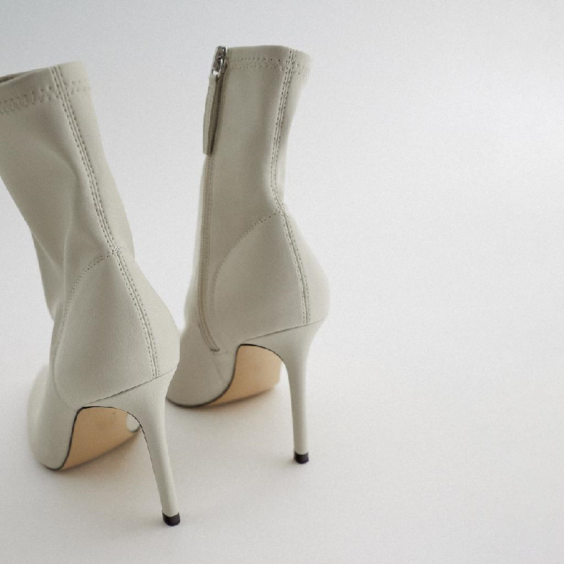 Stretch High Heel Ankle Boots - Image 2