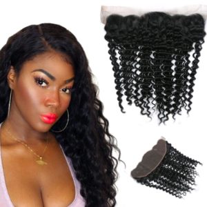 Front lace 4x13 lace frontal deep hair block real hair wig hair block