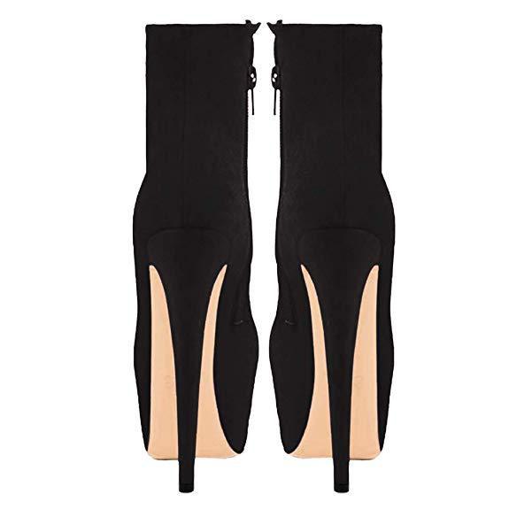 European and American side zipper ankle boots for women - Image 4