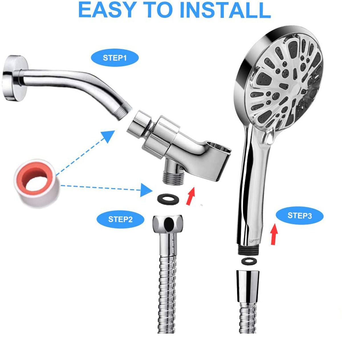 9-speed Household Bath Bath Shower Head - Image 5