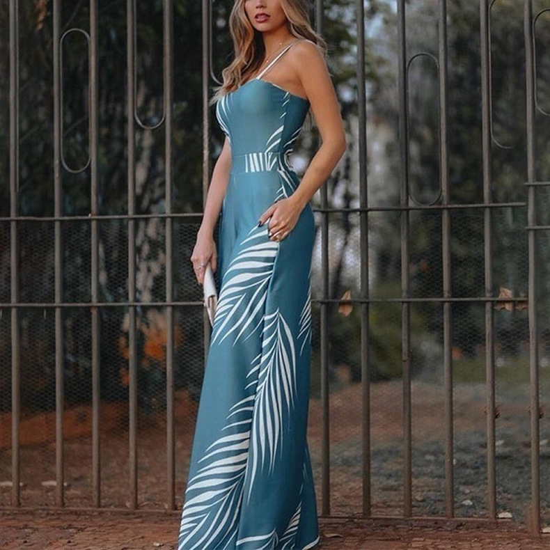 Ebay Summer Cross-Border Wish Amazon Aliexpress New European And American Casual Fashion Jumpsuit Suspenders WomenS Pants - Image 3