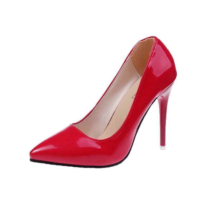 Office Thin Heel High Heels Women's Shoes Pointed Toe Patent Leather Wedding Shoes Women's - Image 5