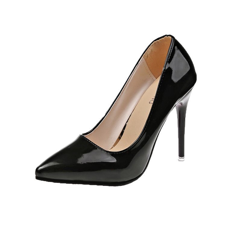 Office Thin Heel High Heels Women's Shoes Pointed Toe Patent Leather Wedding Shoes Women's - Image 6