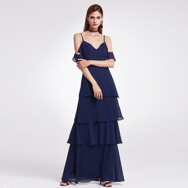 Chiffon Bridesmaid Dress Wedding Long Dress - Image 3