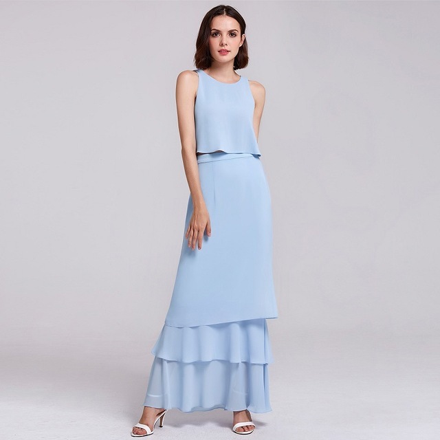 Chiffon Bridesmaid Dress Wedding Long Dress - Image 6