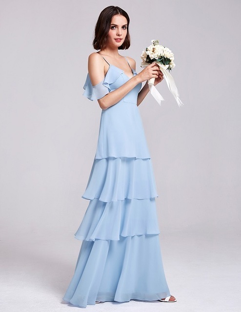 Chiffon Bridesmaid Dress Wedding Long Dress - Image 5