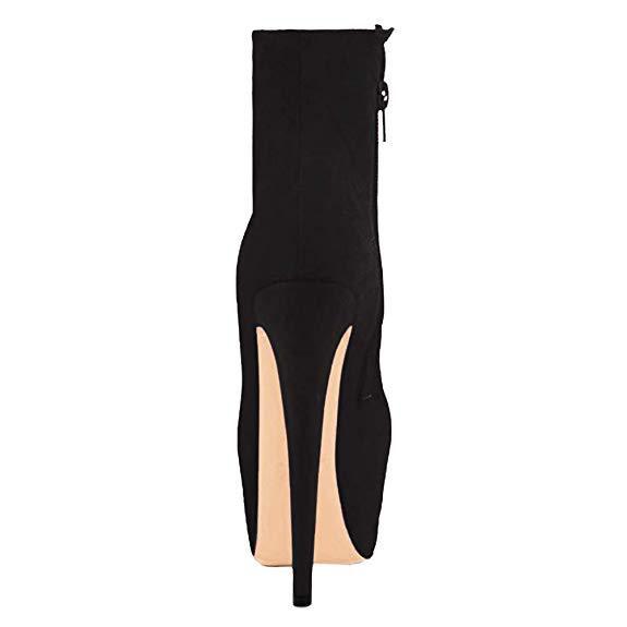 European and American side zipper ankle boots for women - Image 5