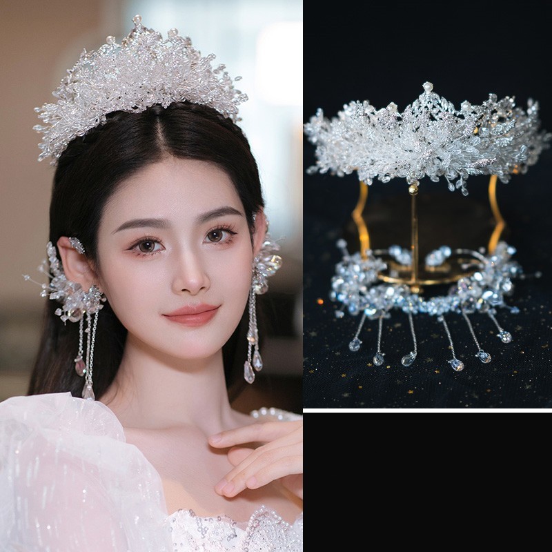 Handmade Crown Luxury Beaded Wedding Wedding Dress Hair Accessories - Image 6