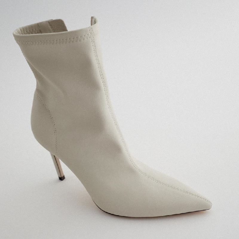 Stretch High Heel Ankle Boots - Image 3