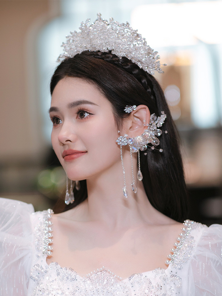 Handmade Crown Luxury Beaded Wedding Wedding Dress Hair Accessories - Image 7