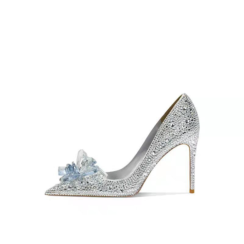 New Women's Wedding Dress French Crystal Shoes - Image 2