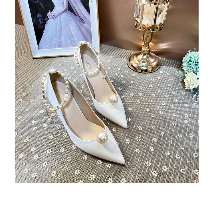 White Red Wedding Shoes Women - Image 3