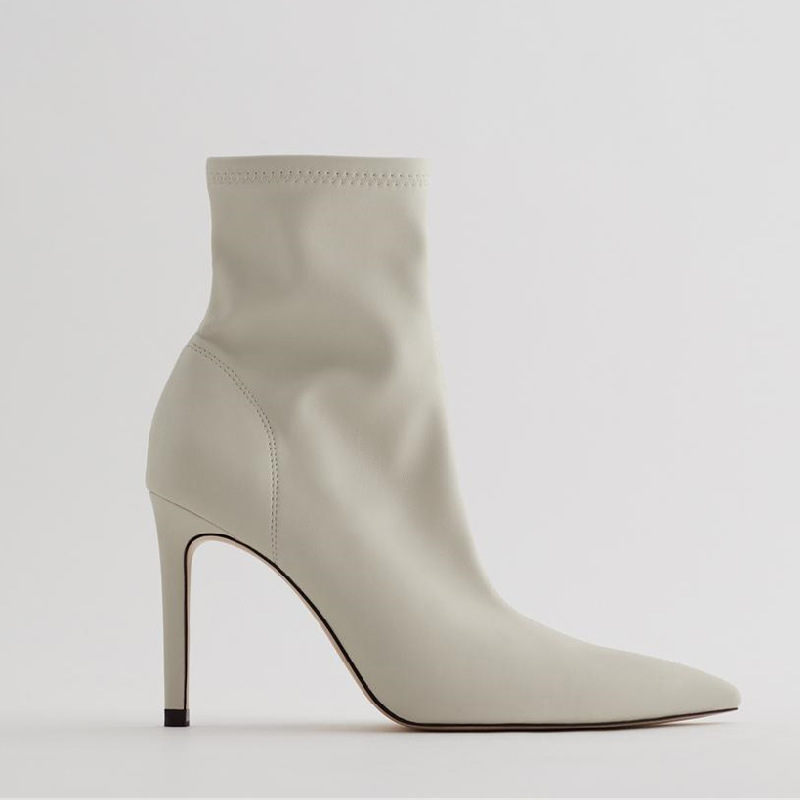 Stretch High Heel Ankle Boots - Image 4