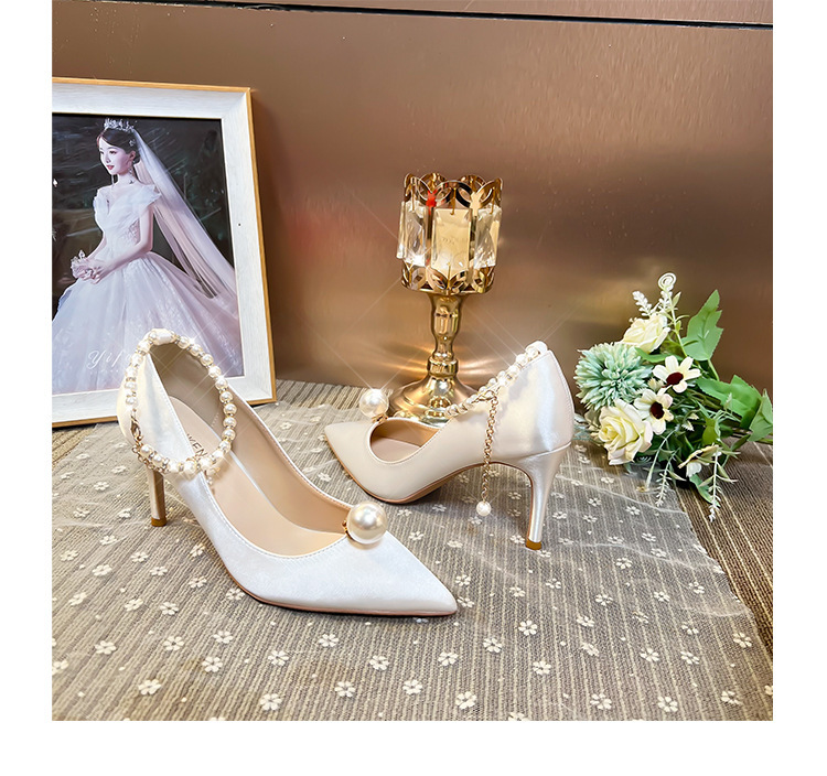 White Red Wedding Shoes Women - Image 2