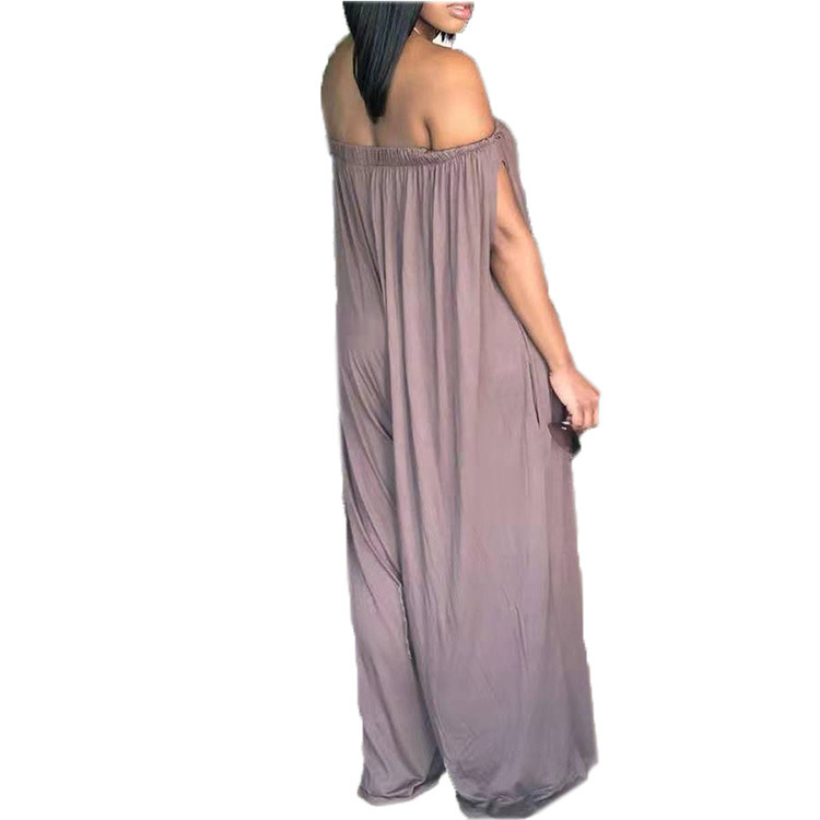 One-shoulder Tube Top Casual Loose Plus Size Sleeveless Jumpsuit - Image 6