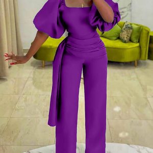 European And American Plus Size Long Women's African Jumpsuit