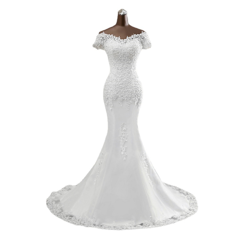 Tube Top Bridal Slim Wedding Dress Mermaid Lace Wedding Dress