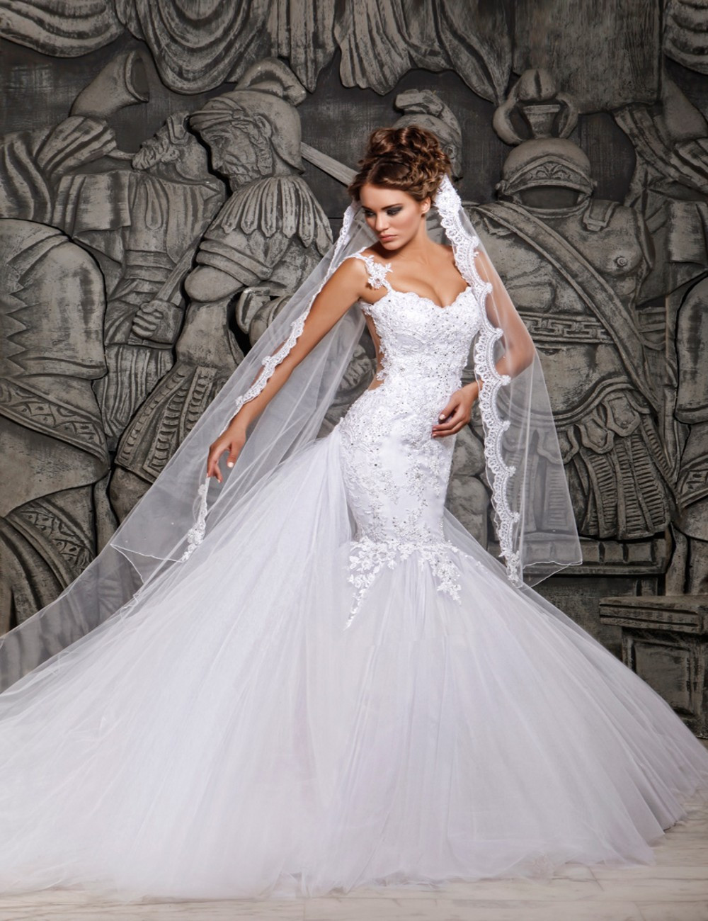 Lace Mermaid Wedding Dress - Image 4