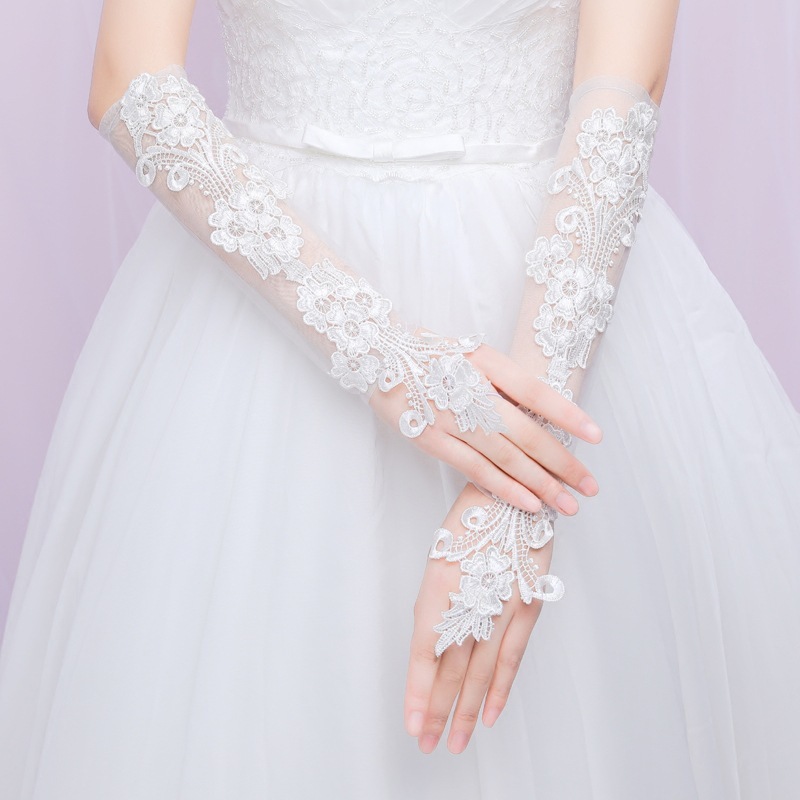 Bride Korean Gloves Wedding Dress