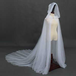 Bride wedding dress hooded shawl