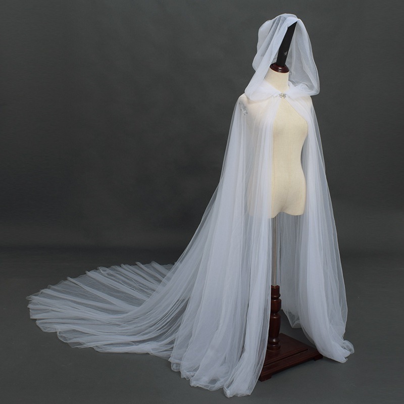 Bride wedding dress hooded shawl