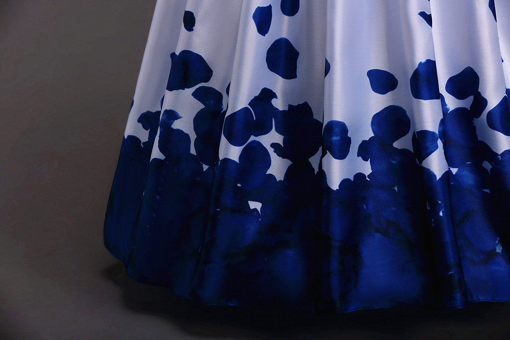 Girls' Printed Wedding Long Dress - Image 7