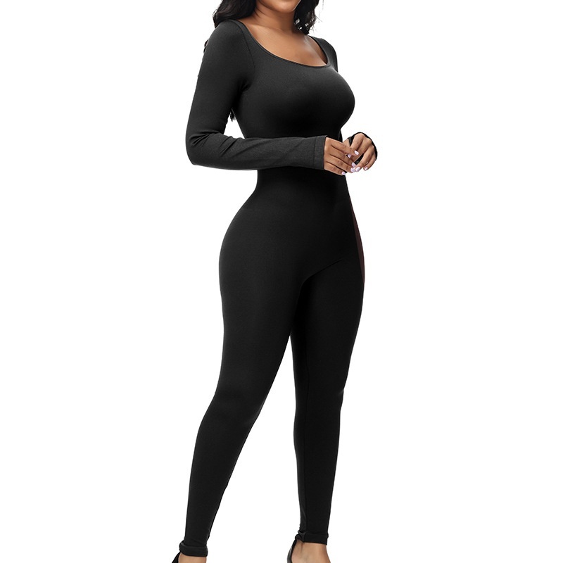 Plus Size High Waist Belly Shaping Jumpsuit - Image 3