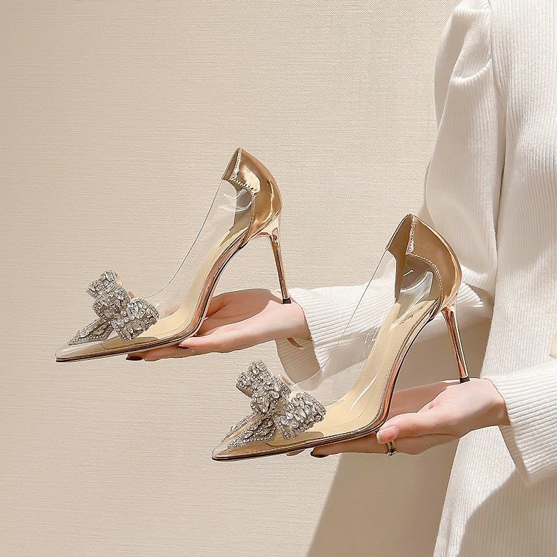 Women's Champagne Wedding Single Shoes - Image 3