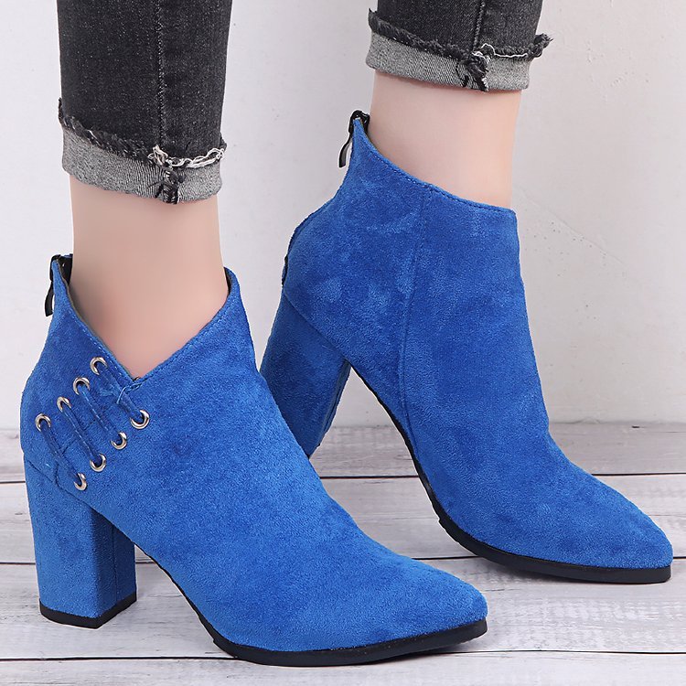 Fashion Ankle Boots Women Pointed-toe Zipper Shoes Lady - Image 8
