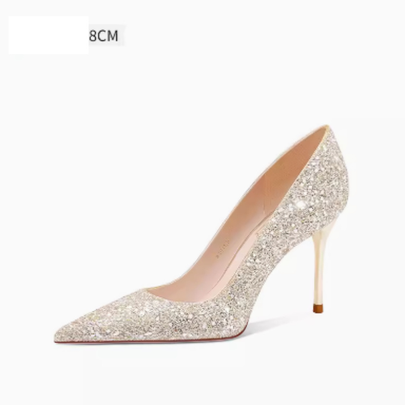 French Champagne Golden Wedding Shoes Women's New Autumn And Winter Not Tired Feet - Image 7