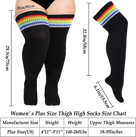 Plus-sized Plus Size Knee Socks Long-barreled Compression Stockings - Image 9