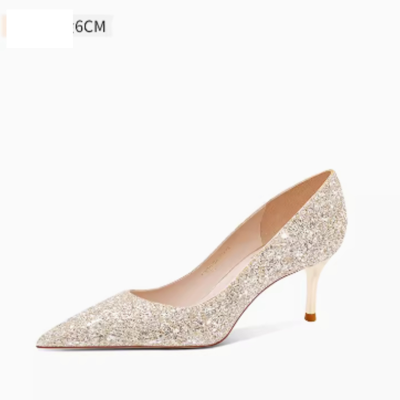 French Champagne Golden Wedding Shoes Women's New Autumn And Winter Not Tired Feet - Image 4