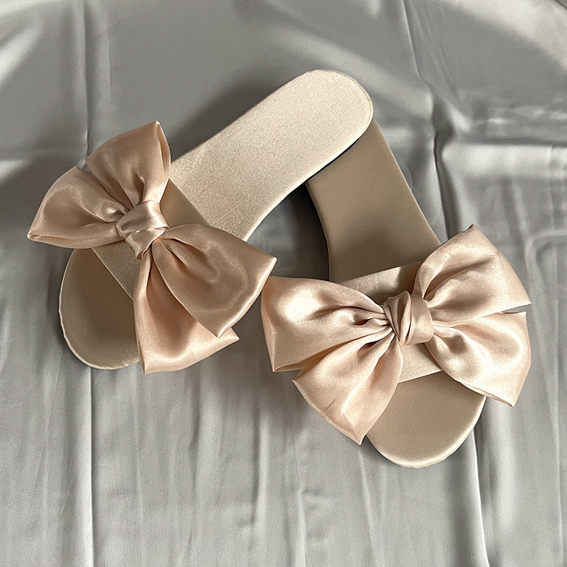 Bride Wedding Hand Gift Silk Joyful Red Bow Tie Shoes - Image 4