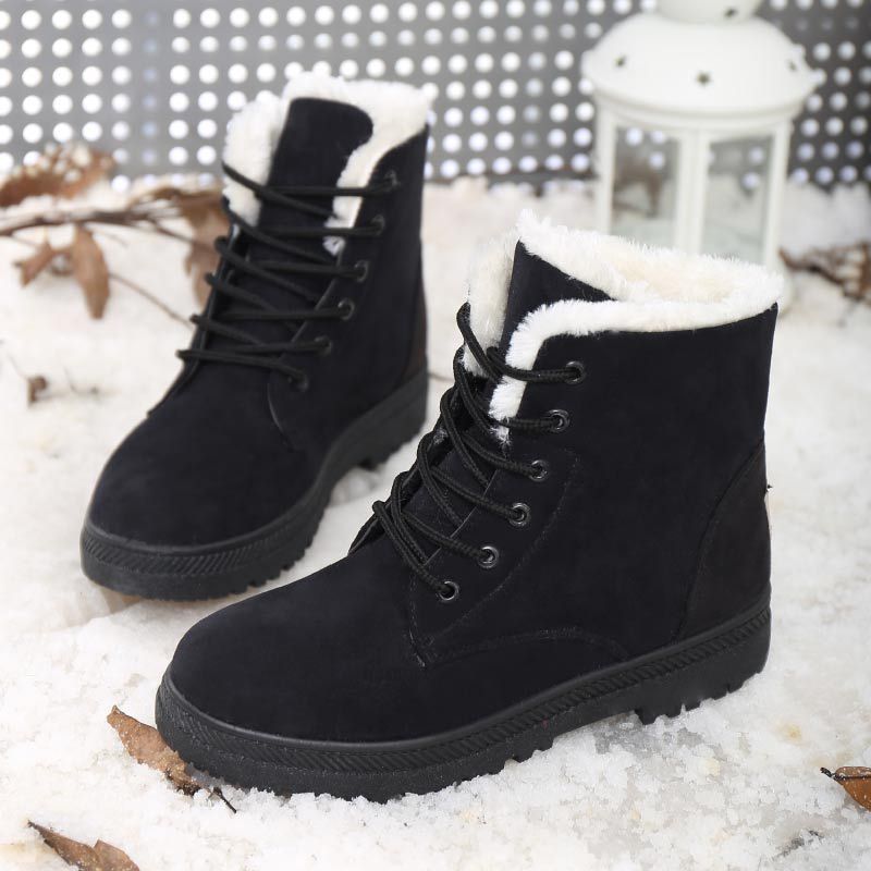Winter Snow Boots With Warm Plush Ankle Boots For Women Shoes - Image 7