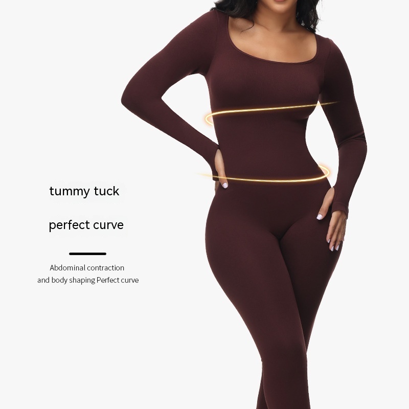 Plus Size High Waist Belly Shaping Jumpsuit - Image 4