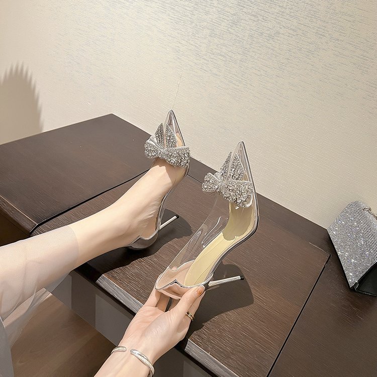 Women's Champagne Wedding Single Shoes - Image 4