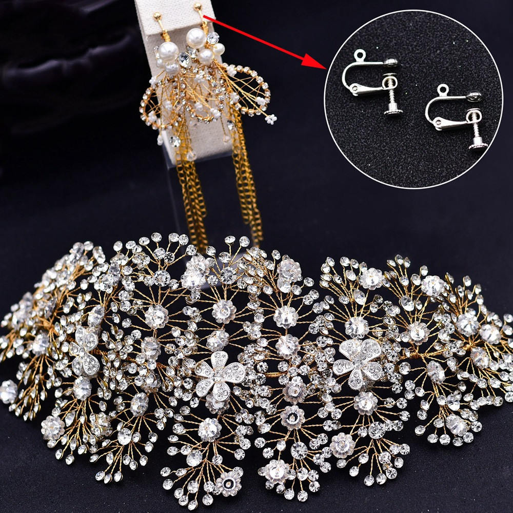 European And American Wedding Rhinestone Handmade Hair Accessories Wedding Dress - Image 8