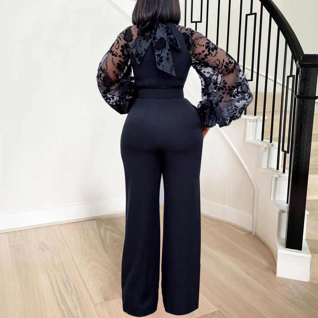 Plus Size Women's African Wide Leg European And American Jumpsuit - Image 5