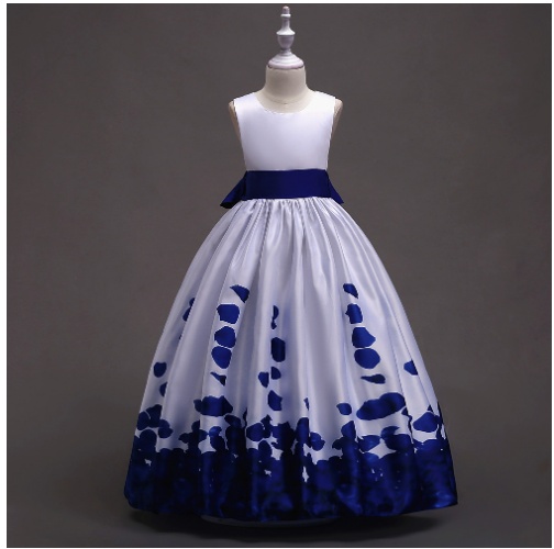 Girls' Printed Wedding Long Dress - Image 5